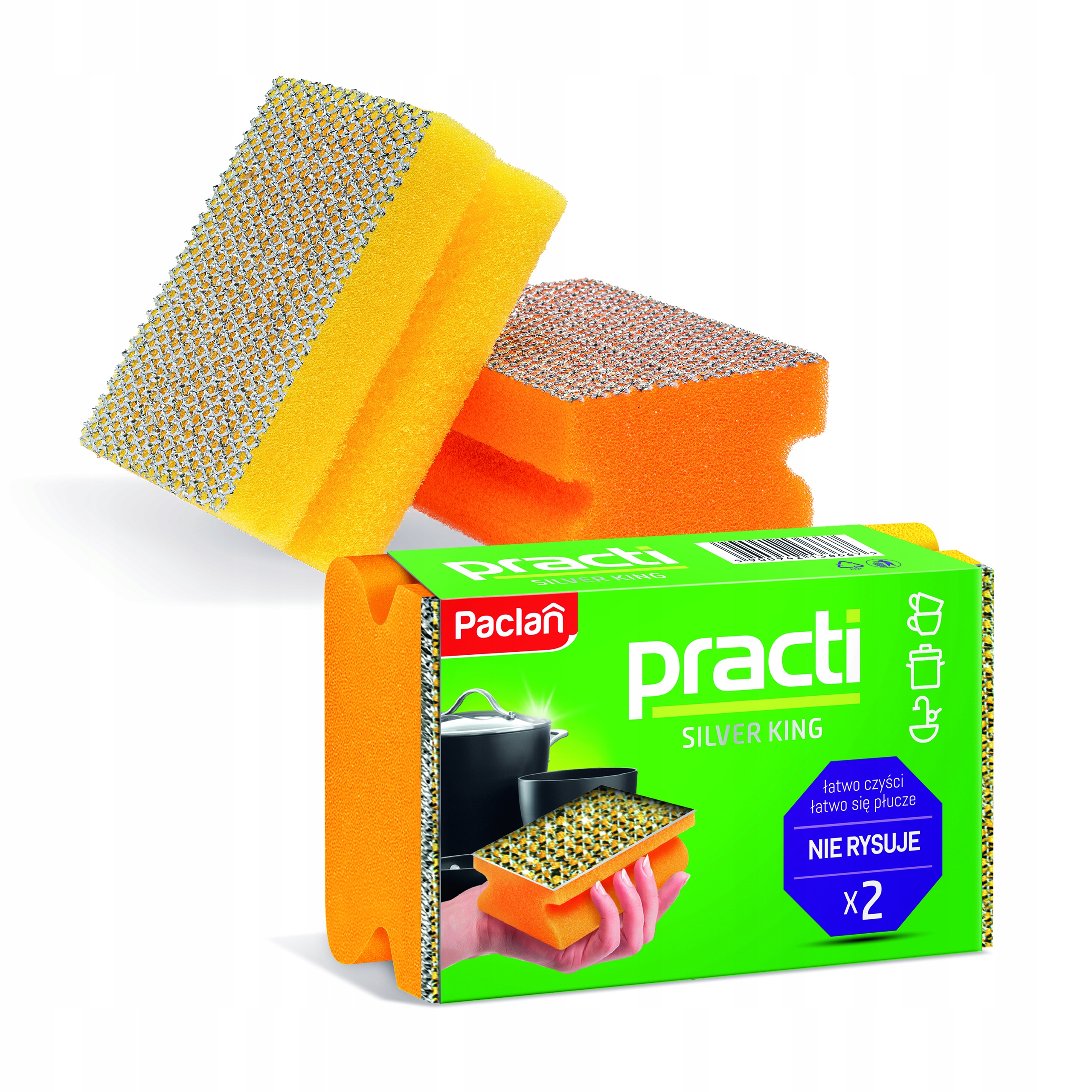 

Zmywak kuchenny profilowany Paclan Practi 2 szt.