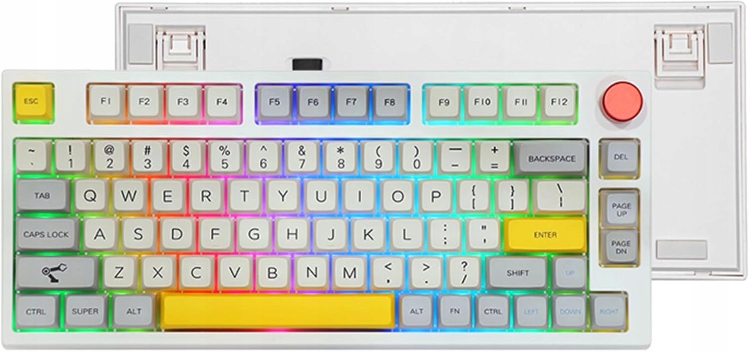 Epomaker TH80 Pro mechanická klávesnice 75% Bt 2.4G Rgb Budgerigar