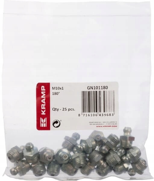 Smarowniczka Kramp, M10x1 180°