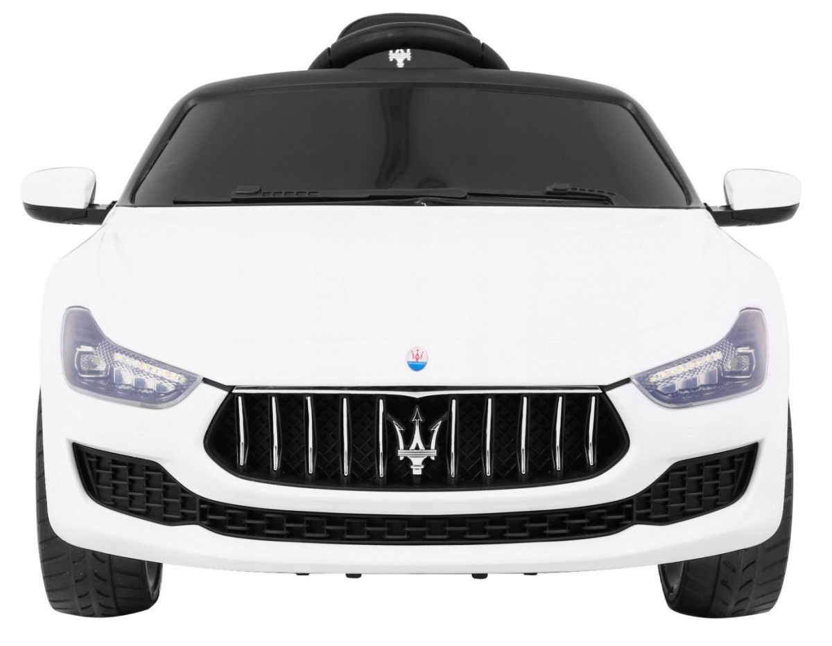 Maserati Ghibli na akumulator dla dzieci Biały Pilot Wolny Start Eva