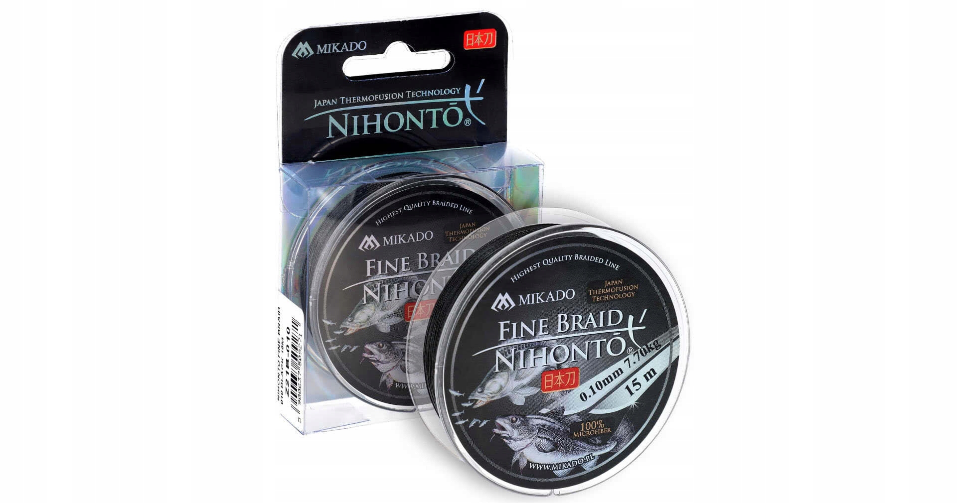 Plecionka Nihonto Fine Braid 0.14mm/9.7kg/15m Czarna op.1szp.