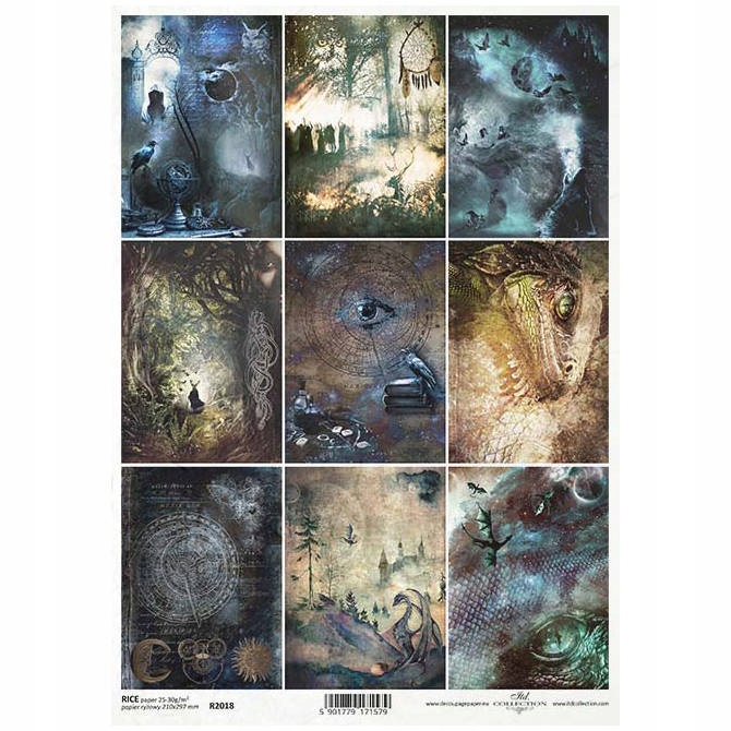 Papier Ryżowy decoupage magiczny świat astrologia