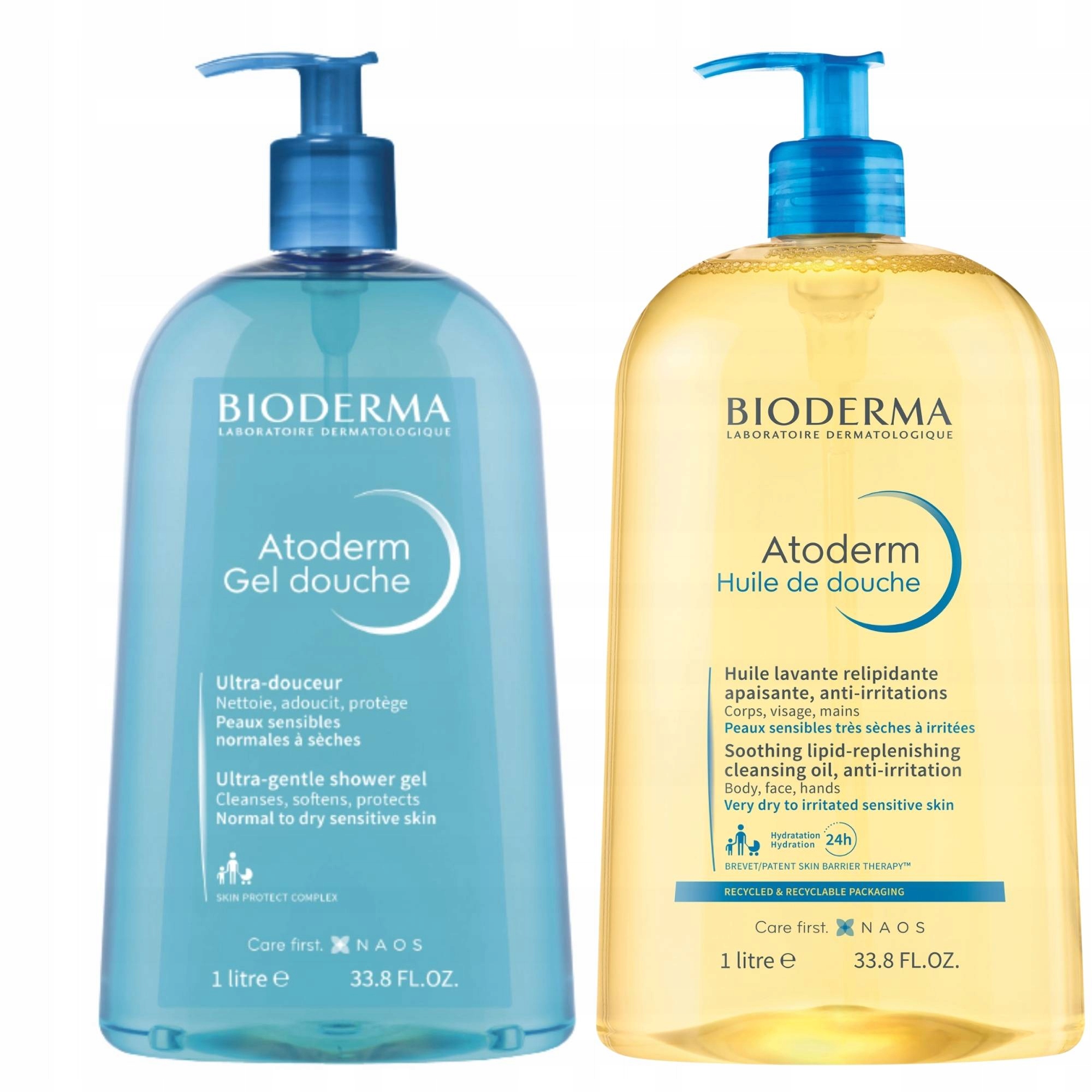Bioderma Atoderm Huile Olejek nawilżający do kąpieli Żel Bioderma 1000 ml