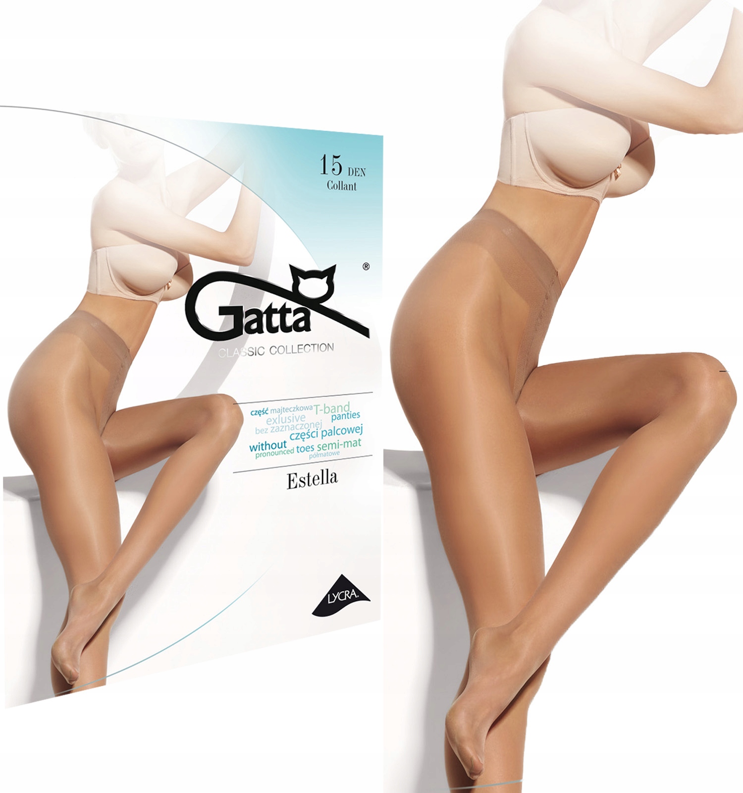 

Rajstopy Gatta Estella 15 Den lycra 4-L golden