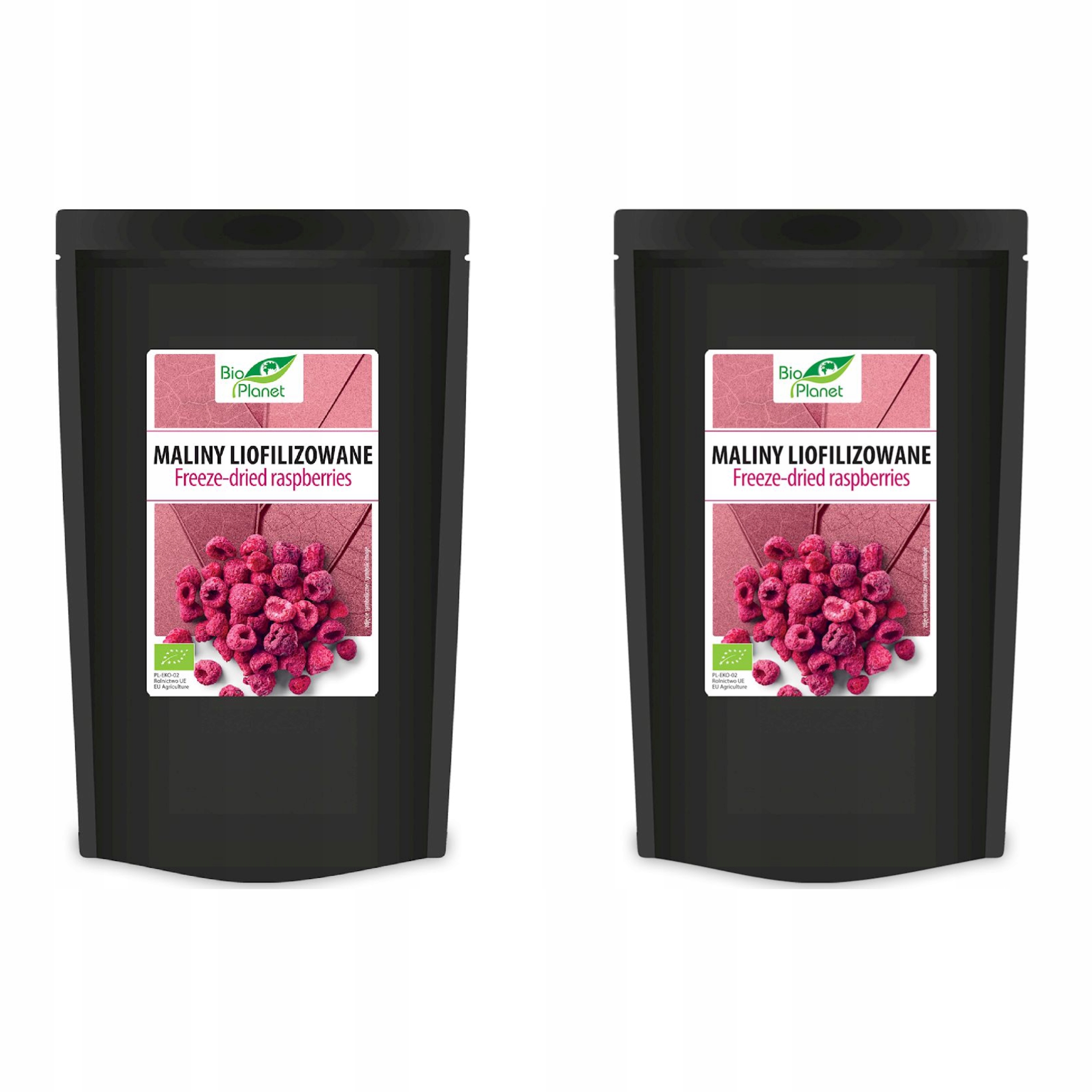 2x Maliny Liofilizowane Bezglutenowe Bio 30 g Bio Planet