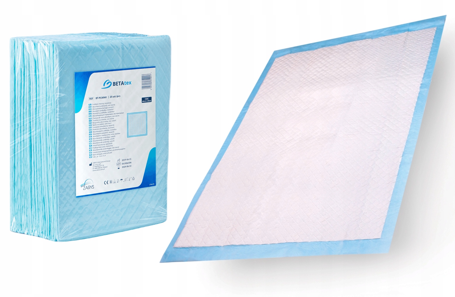

Podkłady Higieniczne chłonne 60x60cm BETAtex 25szt