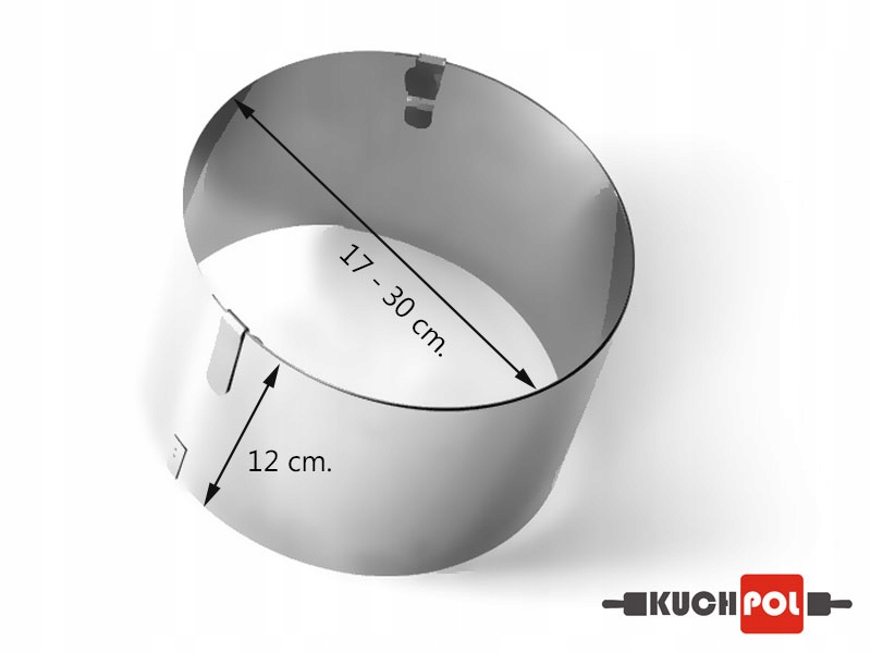 RANT OKRĄGŁY REGULOWANY CUKIERNICZY TORTOWNICA FORMA WYS. 12 cm Rodzaj tortownica