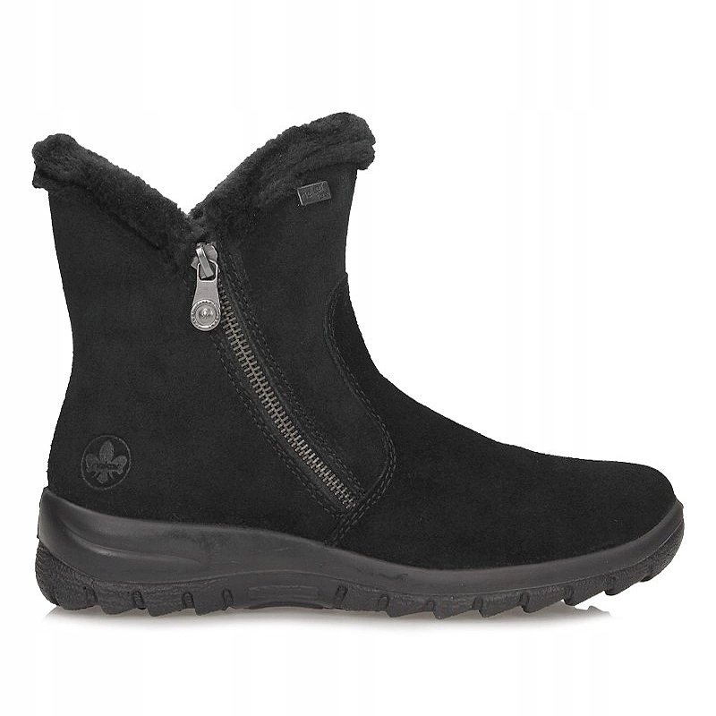 Klasické dámské Dámské kotníkové boty Rieker Tex L7162-00 černé semišové