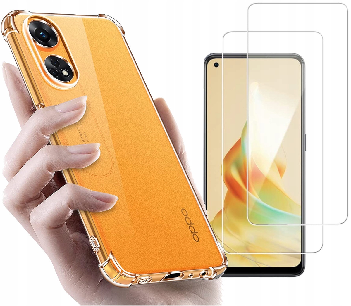 

Etui A-shock Clear Case do Oppo Reno 8T 2x Szkło