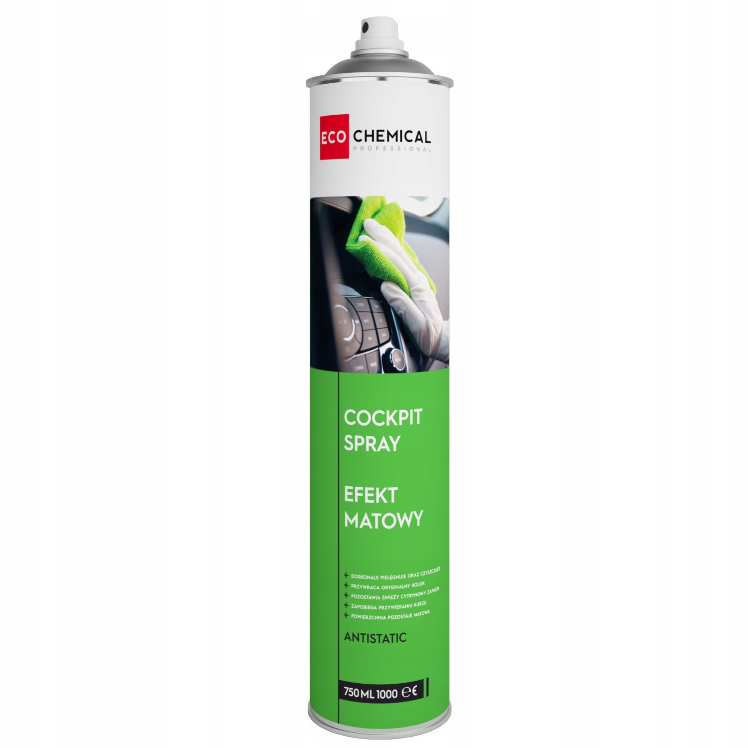 Preparat Ecochemical Cockpit do czyszczenia kokpitu, matowy w sprayu 750 ml