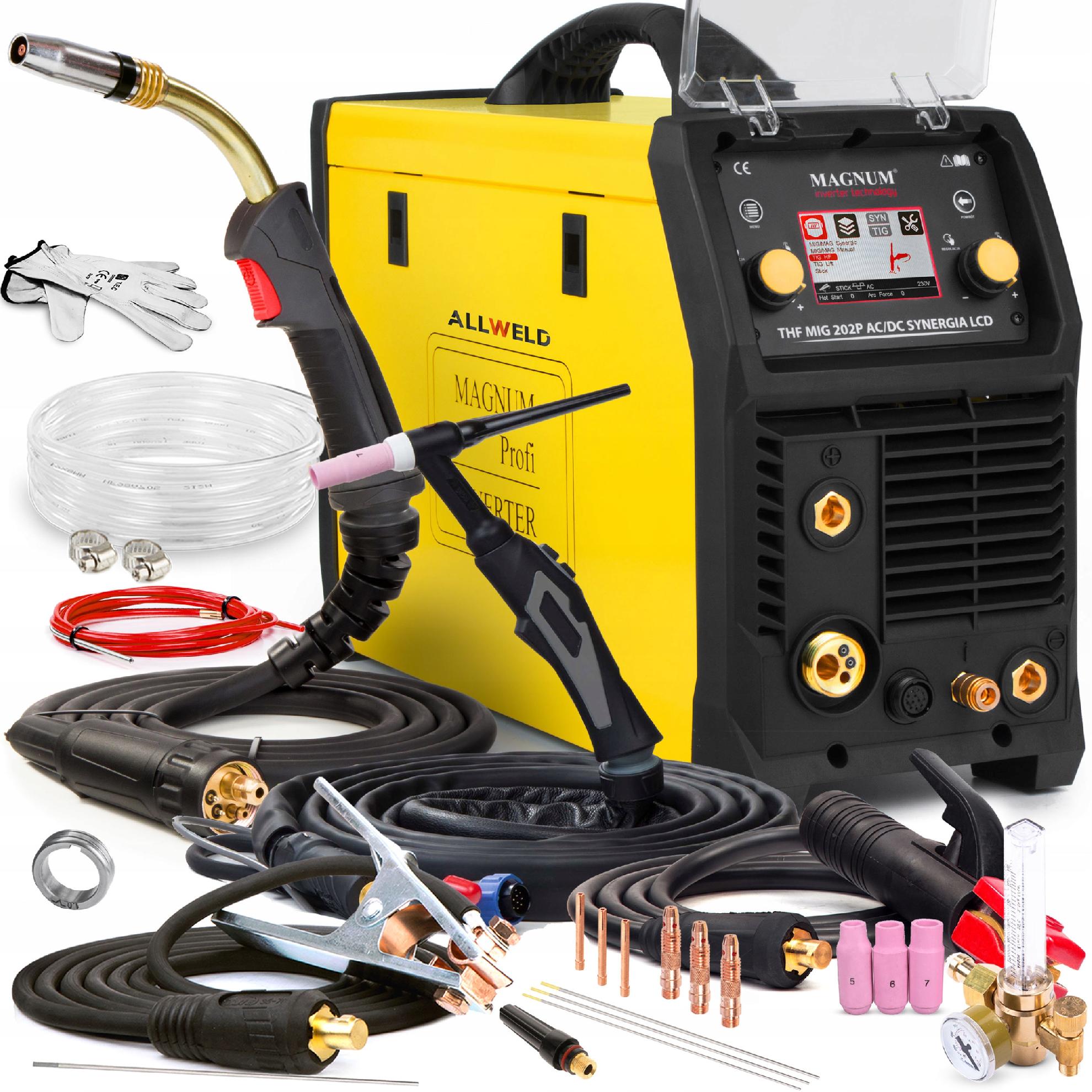 Svářečka Migomat Magnum Thf Mig 202P Ac/dc Synergie LCD Mma Tig Alu Puls