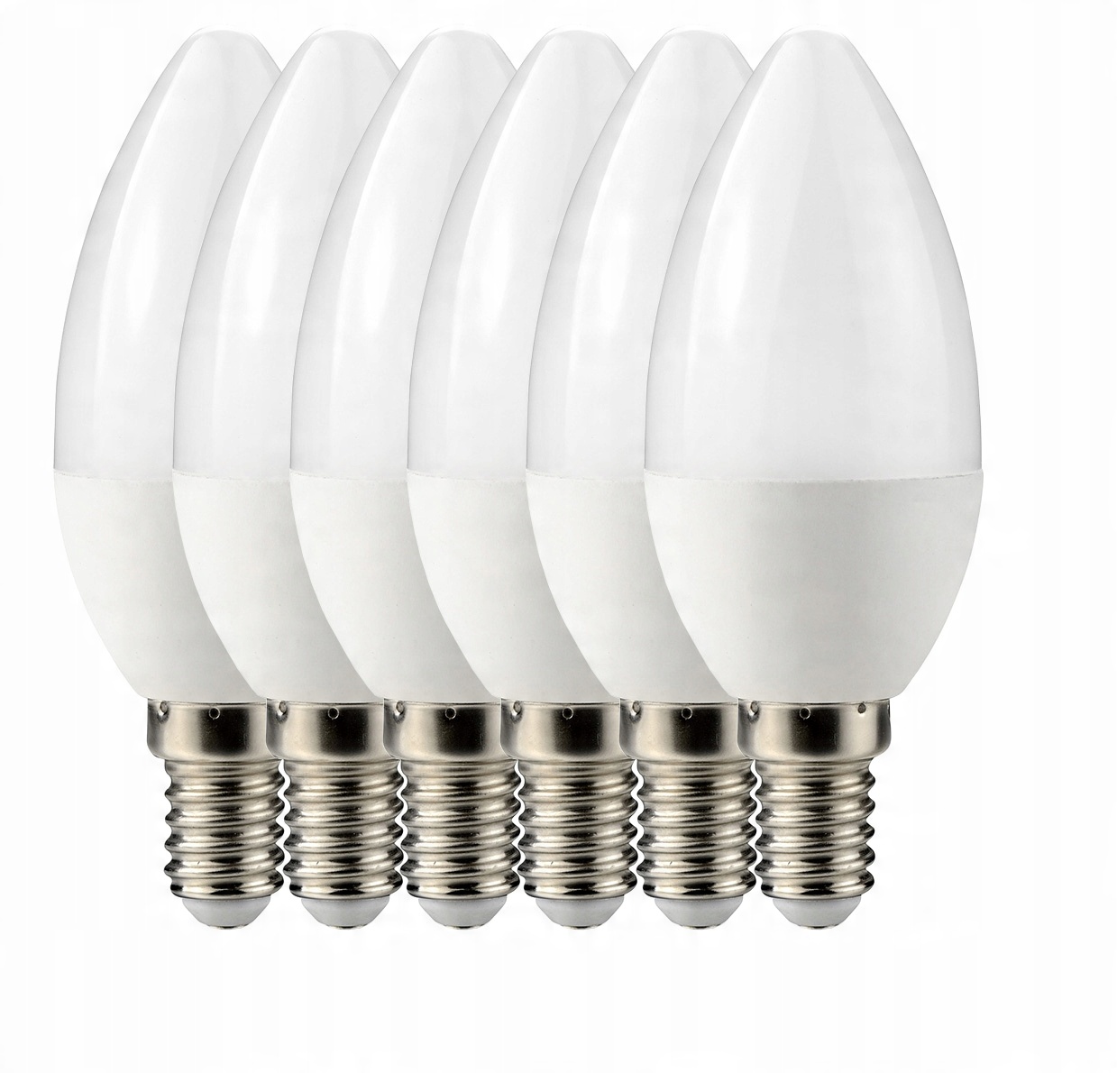 

Zestaw 6x żarówka Led E14 10W świeczka830lm ciepła