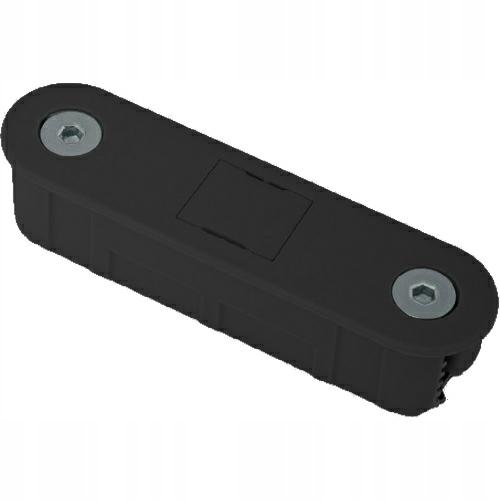 Magnetický úchyt na zámek Touch pro hliníkovou zárubeň Černý 68x18 mm