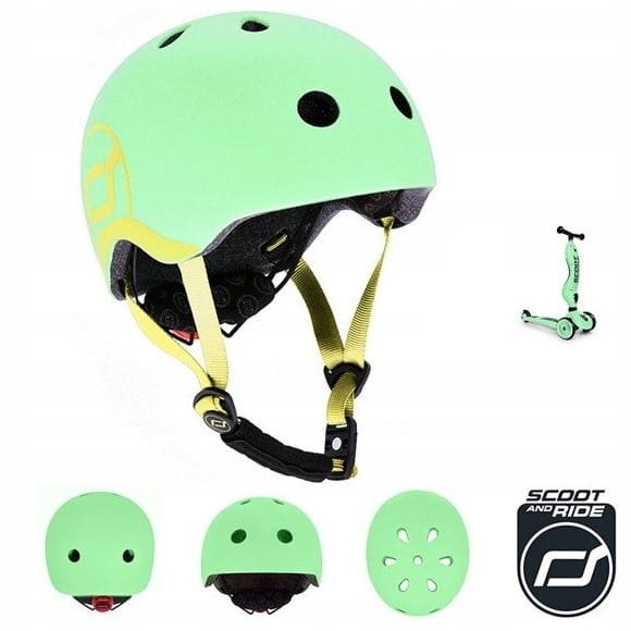 Scoot And Ride Kiwi ZESTAW HULAJNOGA i Jeździk 2w1 + KASK z LED XXS do S 1+ Hamulec tak
