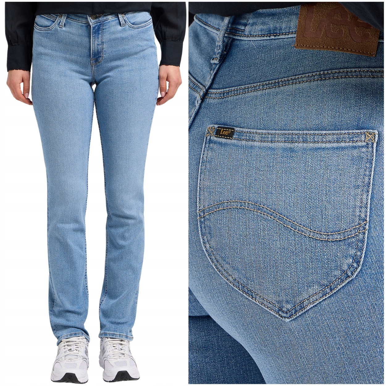 Lee Marion Straight Partly Cloudy jednoduché dámské džínové kalhoty W29 L31