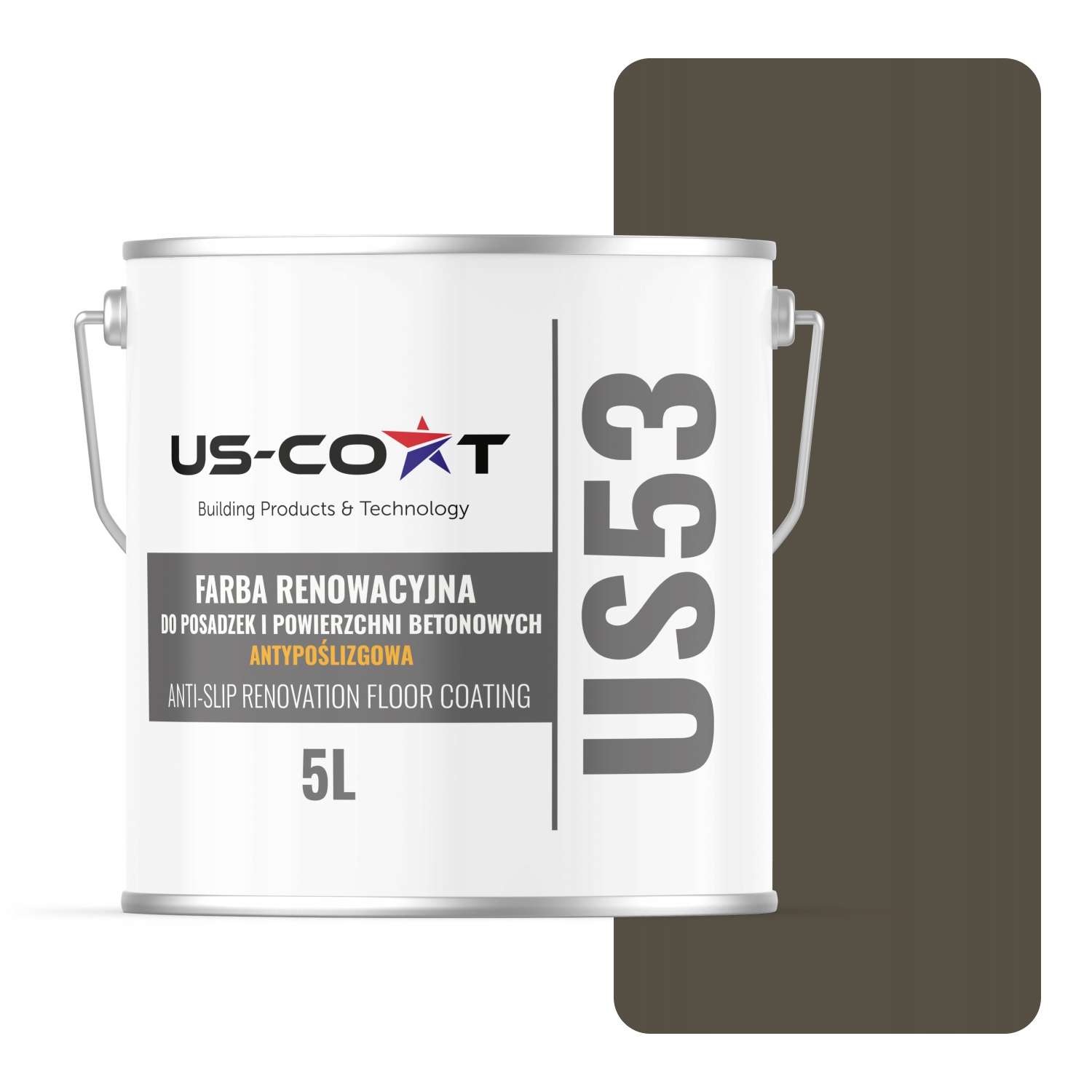 Renovačná Farba Na Podlahy Protišmyková Uv Šedo-hnedá Ral 7013 5 L