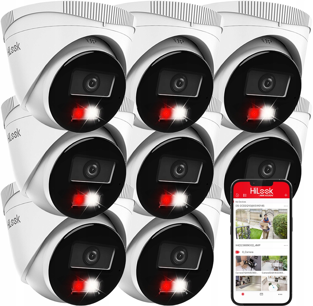 Kamera x8 Ip 6Mpx Vonkajšia IPCAM-T6-30DL HiLook od Hikvision Hd