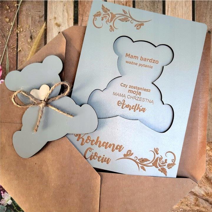 Czy zostaniesz moją CHRZESTNĄ CHRZESTNYM * GRAWER Kształt prostokątny