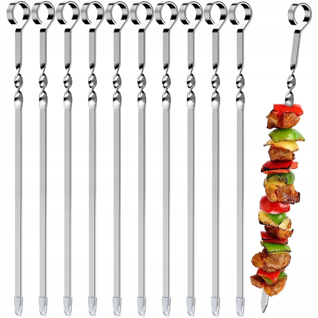 

Szpikulce Do Szaszłyków Na Grill 40CM Zestaw 10SZT