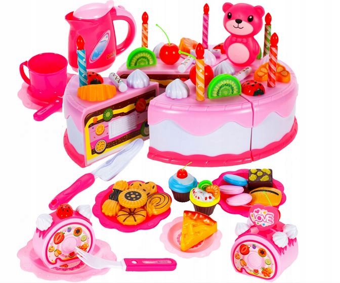 TORT URODZINOWY NA RZEPY ZABAWKA DO KROJENIA 80ele Marka inna