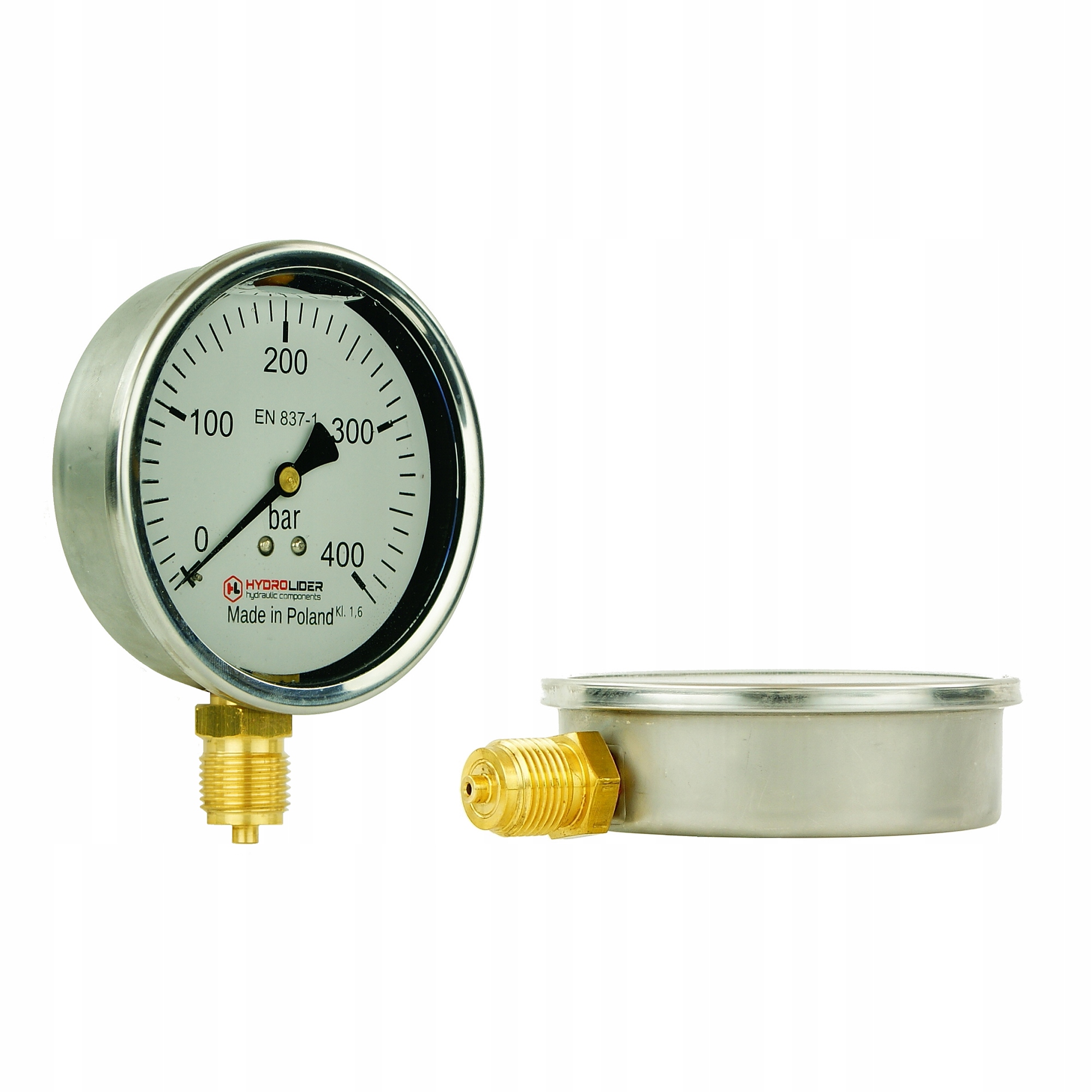 

Polski Manometr Hydrauliczny 100mm 0-400 Bar -40 C