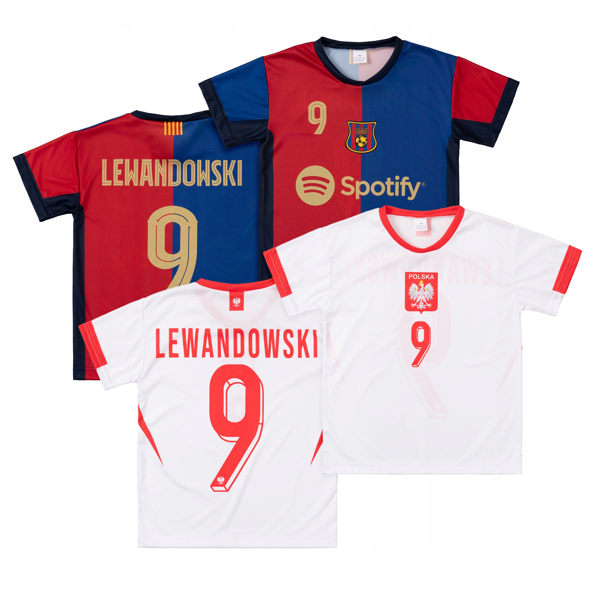 Koszulki piłkarskie Lewandowski Barcelona I Polska rozm.170