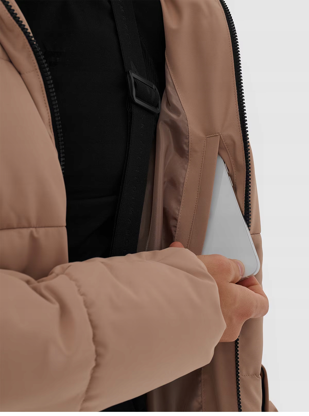 KURTKA ZIMOWA MĘSKA NARCIARSKA 4F L TTJAM580 AW24 Materiał dominujący Poliester