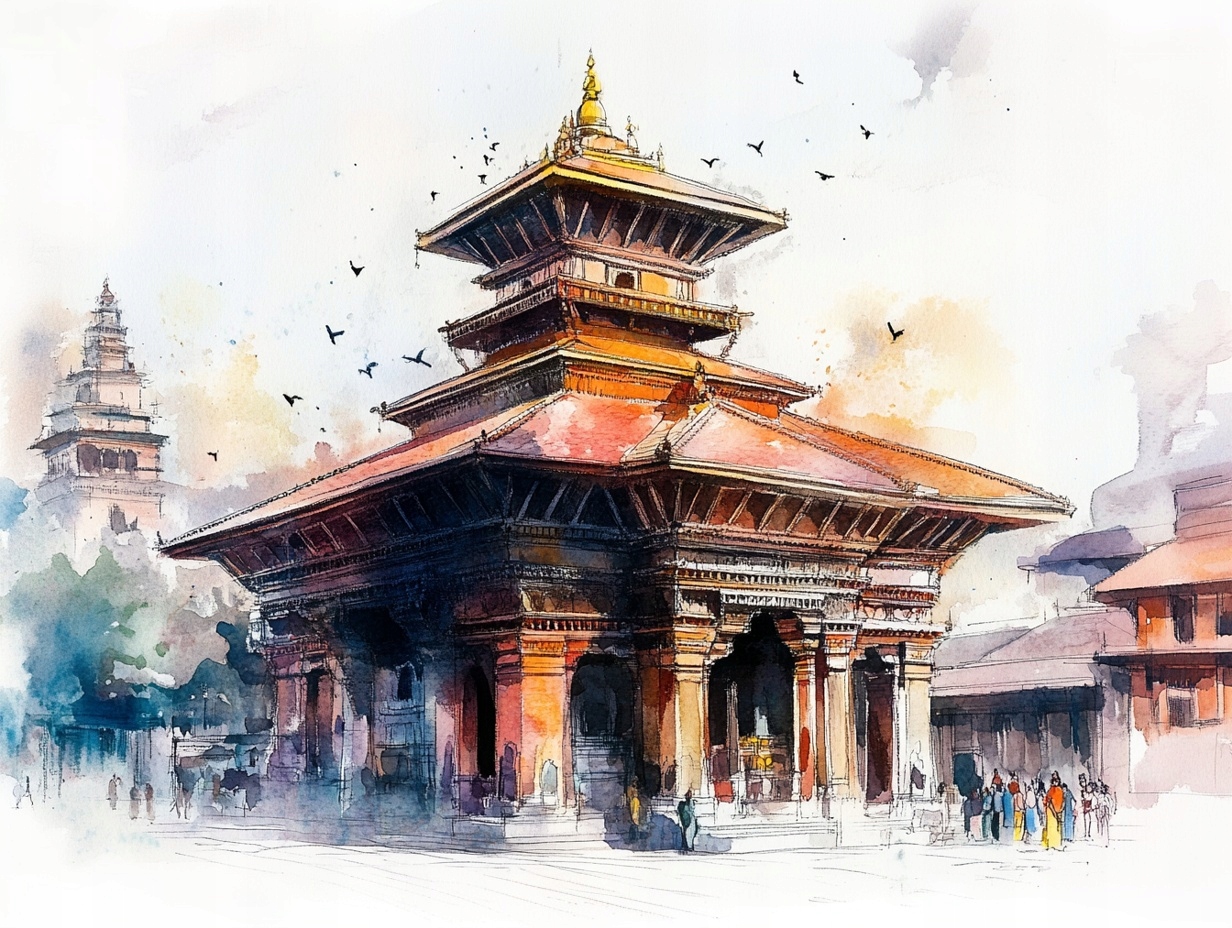 Obraz Na Plátně Canvas Kathmandu Chrám Nepálské Náměstí Durbar Orient 80x60