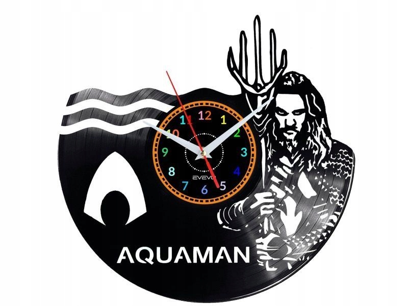 Aquaman Dárek Originální dekorace do domu Hodiny z vinylové desky