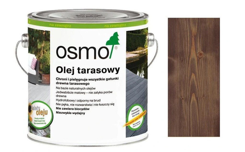 Olej na terasy a dřevo pro zahradní nábytek Osmo Dub hnědý 021 2,5L
