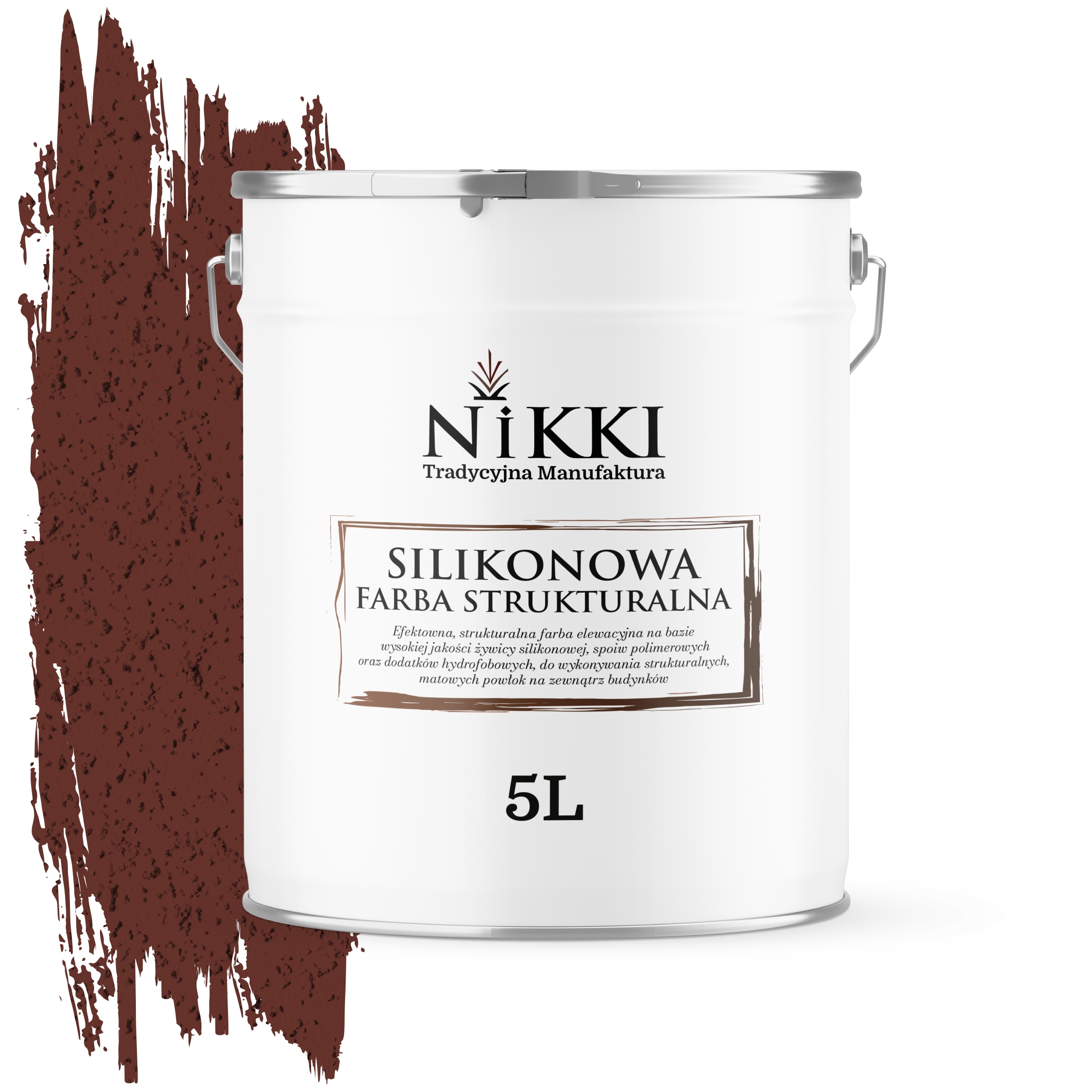 Strukturálna fasádna silikónová fasádna farba 5L Hnedá RAL8012