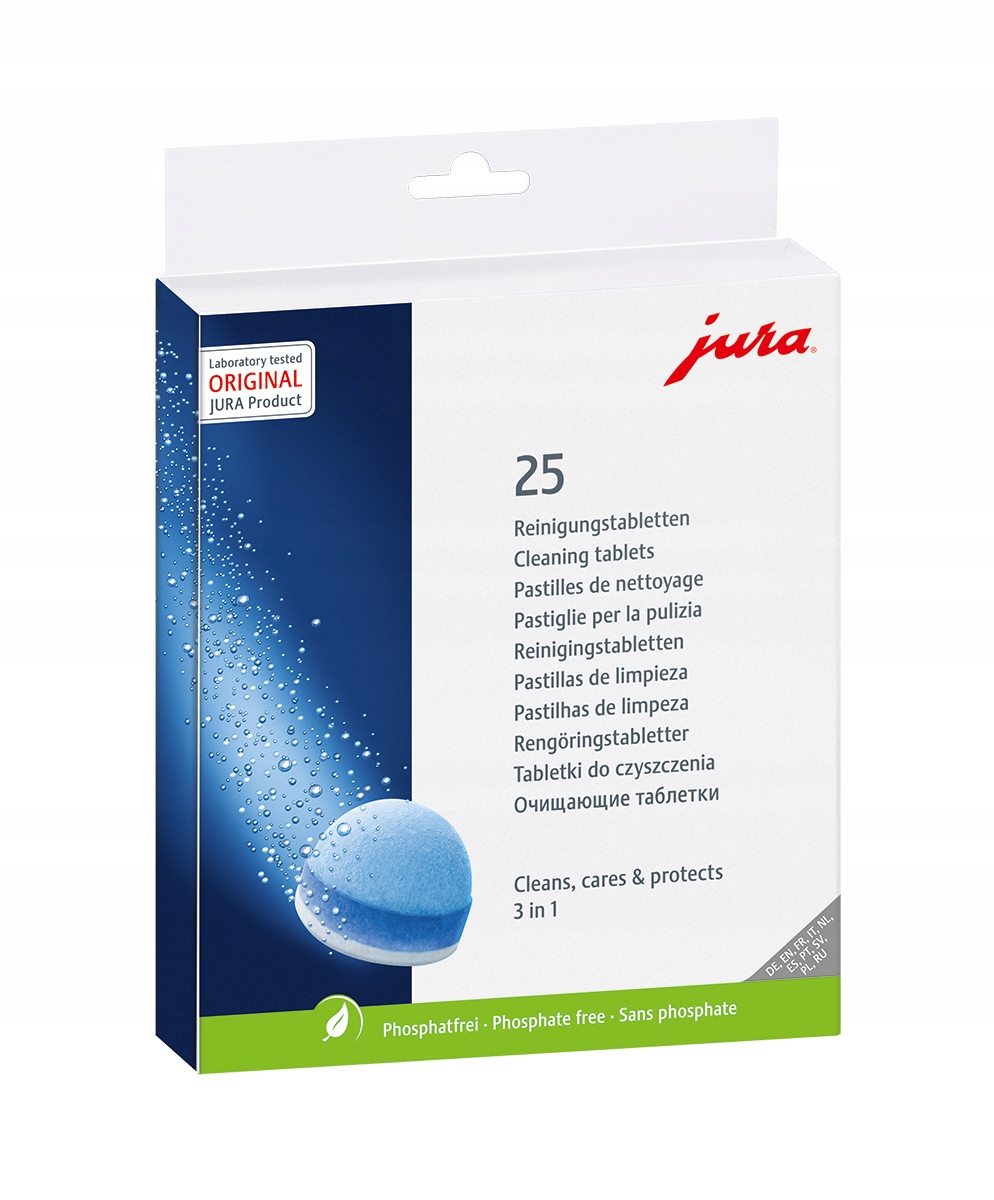 

Tabletki Czyszczące ekspres Jura 2w1 (25szt) 62535