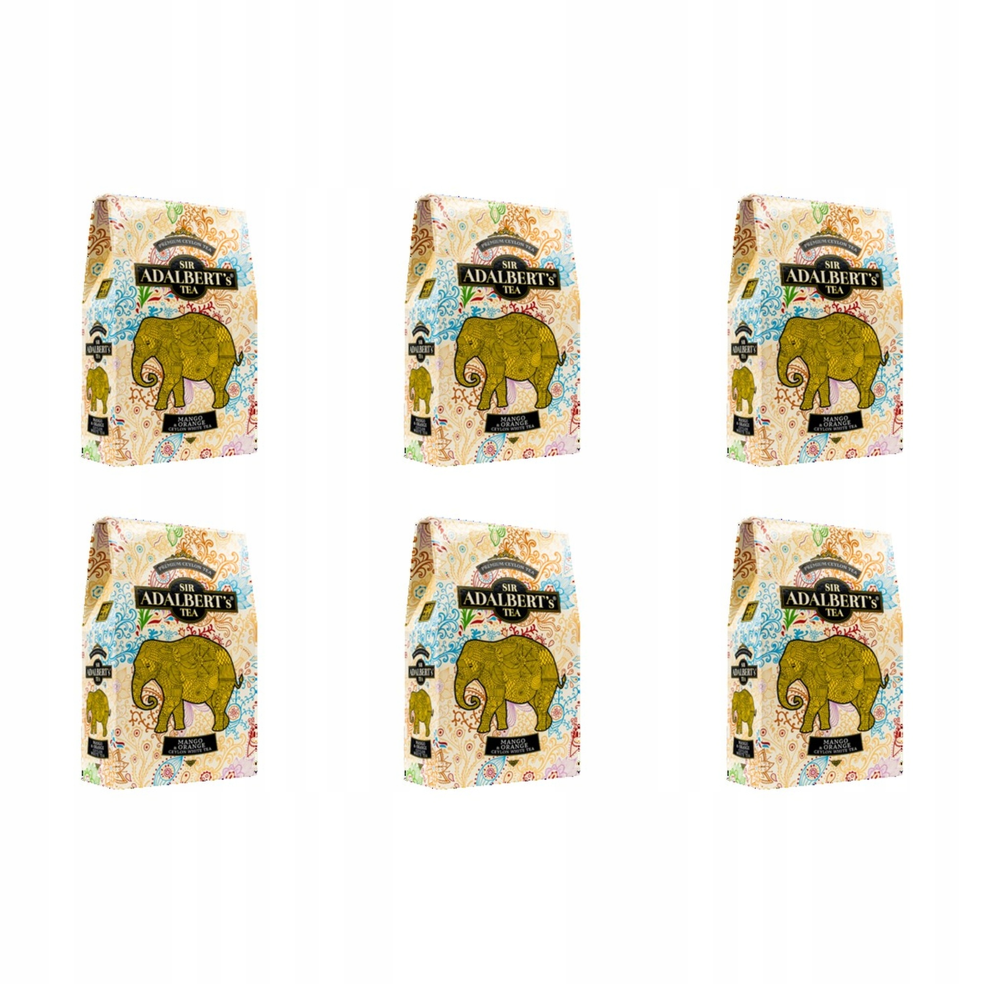 6 x 80 g Čaj čaje Sir Adalbert's Tea mango pomeranč