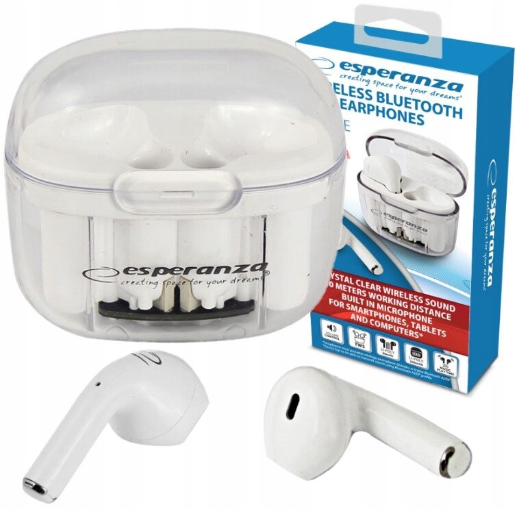 Słuchawki douszne Esperanza EH237W białe