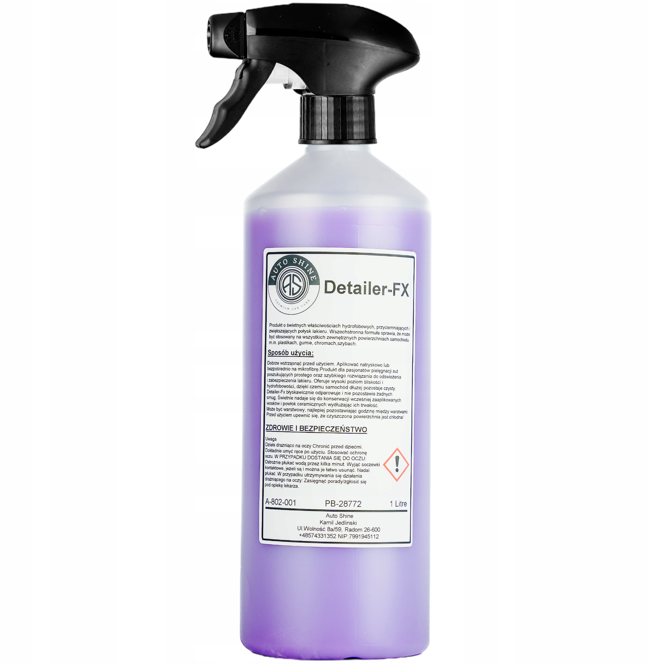 Auto Shine Detailer-FX quick detailer mocne przyciemnienie śliski lakier 1L