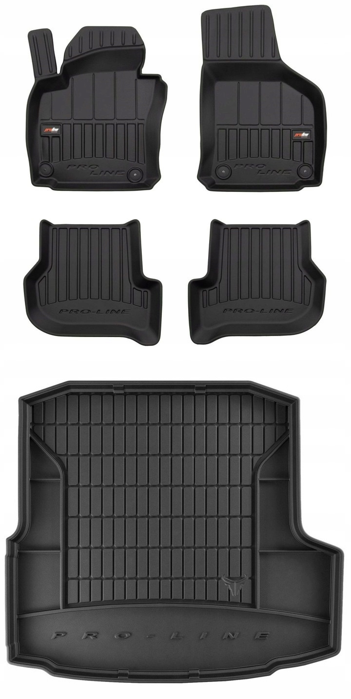 Sada 3D gumových koberců pro Škoda Octavia 2 Sedan 2004-2013