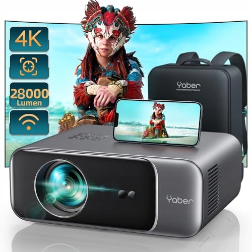 YABER Projektor Full HD 1080P 4K WiFi6 Bluetooth 28000 Lumen 300 Cali — miniatura 2