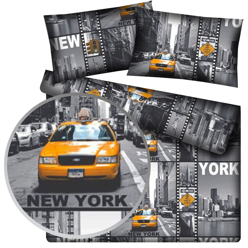 

Pościel w szarym odcieniu miasto New Jork 160x200