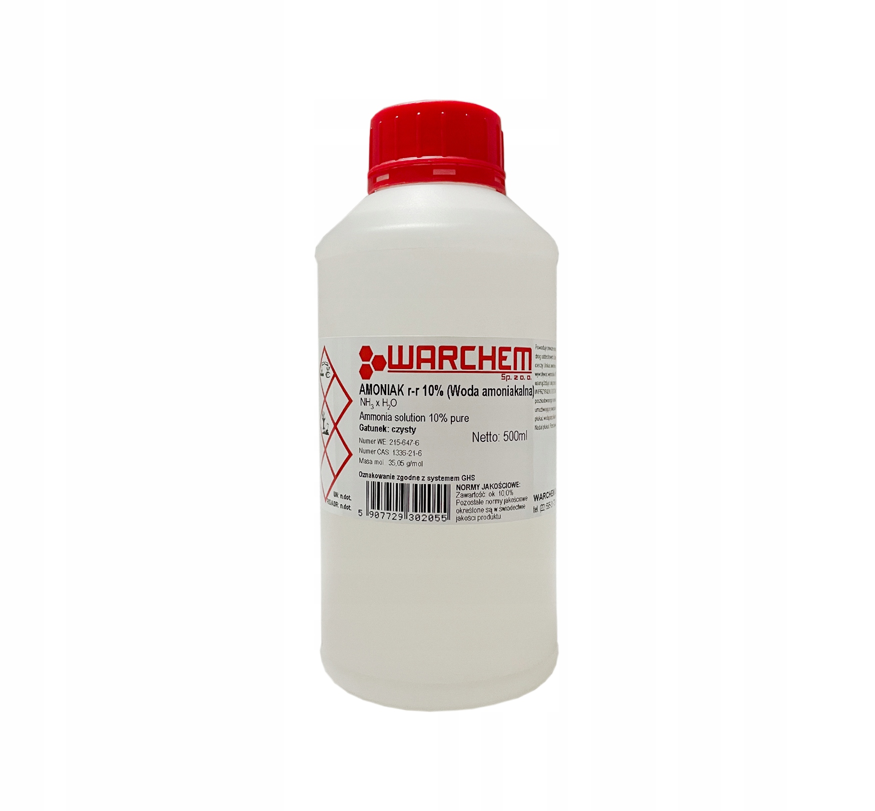 

Woda Amoniakalna 10% (amoniak r-r 10%) 500ml