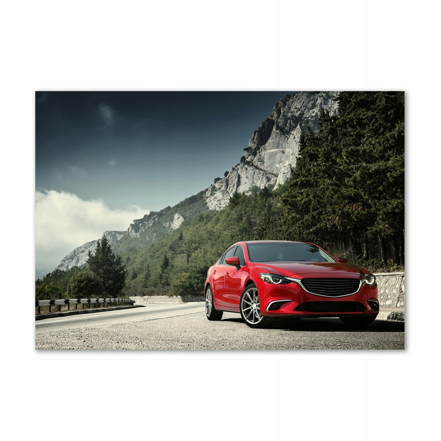 

Foto obraz szkło akrylowy Auto w górach 100x70 cm