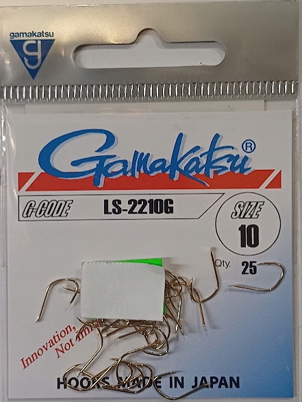 Haczyki Gamakatsu LS-2210G Gold #10 op. 25szt. 146561-1000