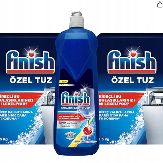 Levně Finish Leštidlo 400 ml Citronové Sůl do myčky nádobí 1500 g