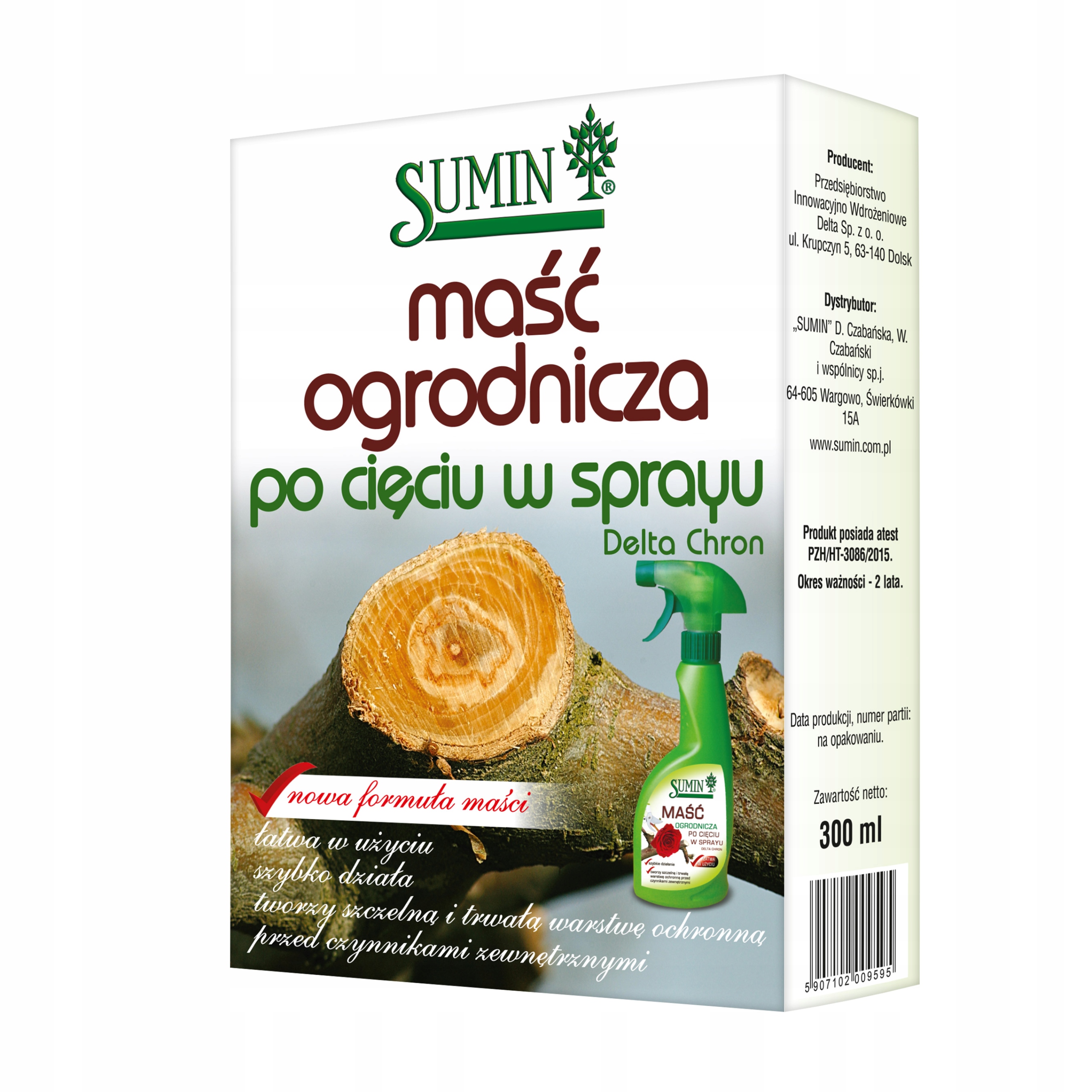 

Maść Ogrodnicza po cięciu Delta Chron Spray 300ml