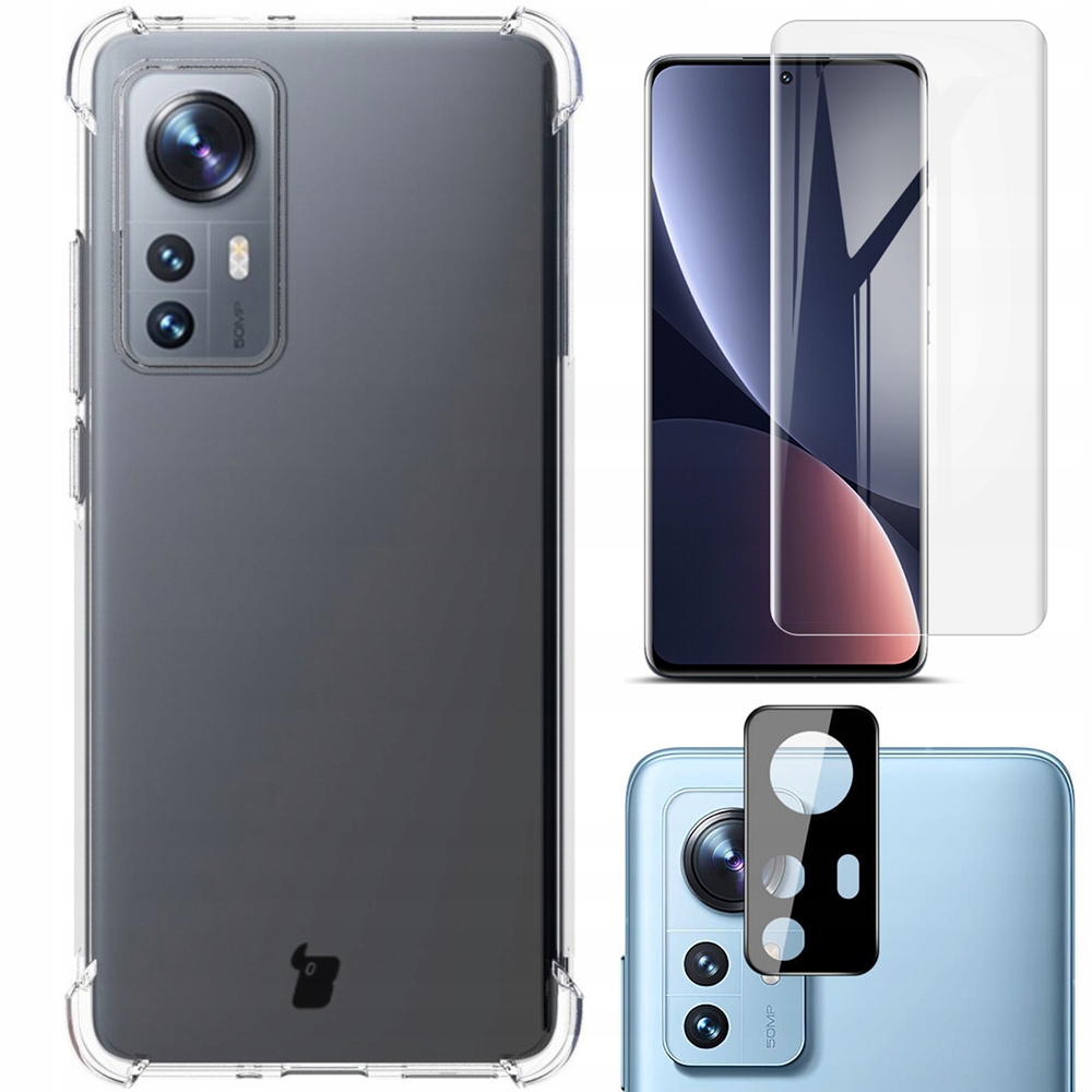 

Etui 2x folia obiektyw Bizon do Xiaomi 12/12x