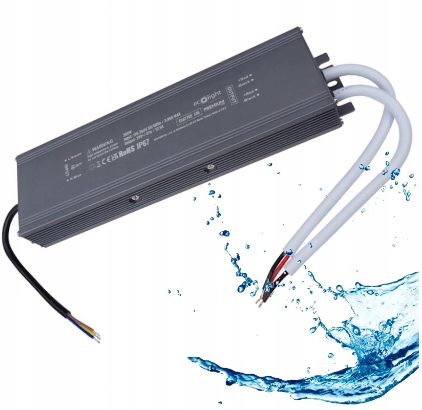 Napájecí zdroj pro Led 300W 24V 12,5A Hermetický Vodotěsný IP67 Premium Line