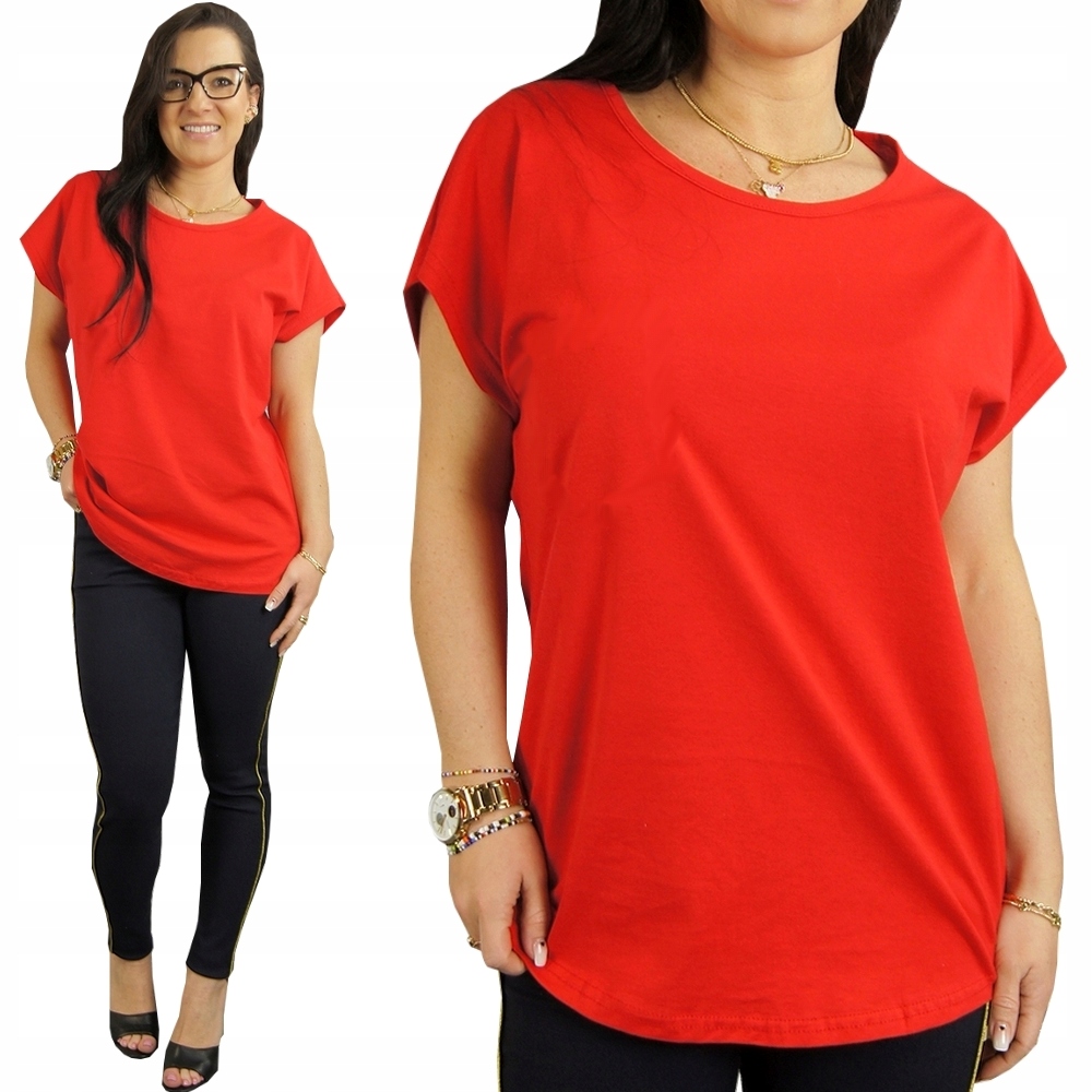 

Bluzka koszulka Cotton Tshirt Gładka 4XL