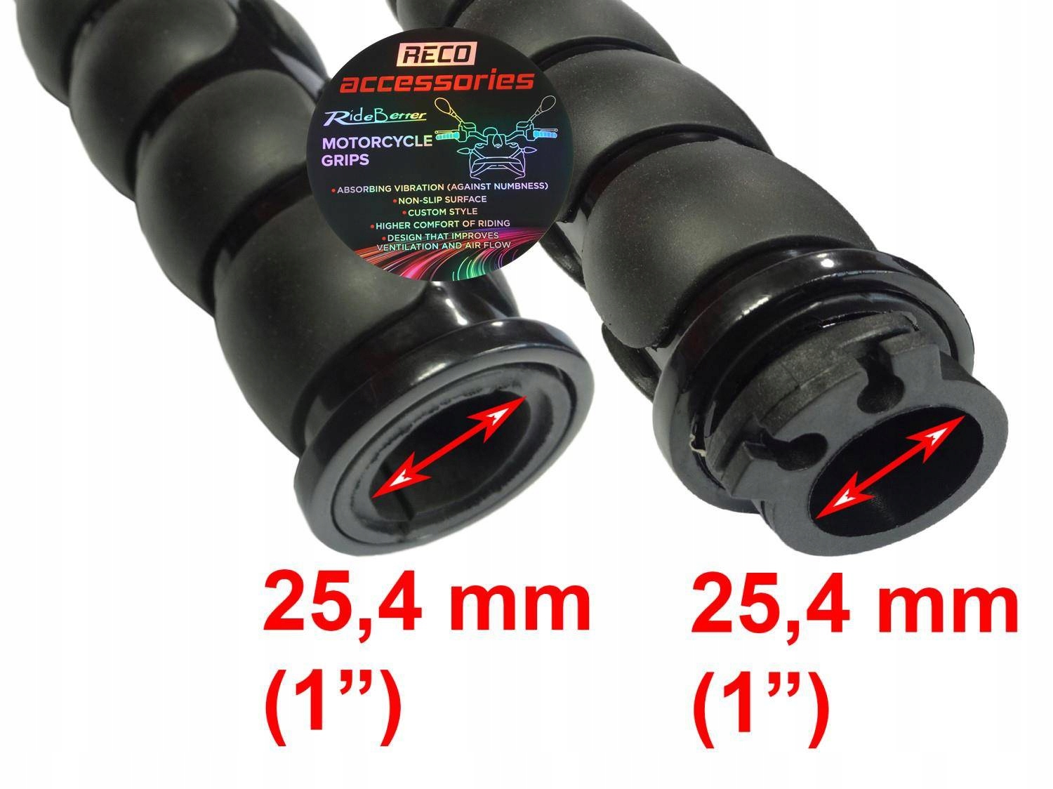 manetki cal z tempomatem czarne amortyzacja drgań Numer katalogowy części Gripy kierownicy czarne chopper 25,4 mm KDS