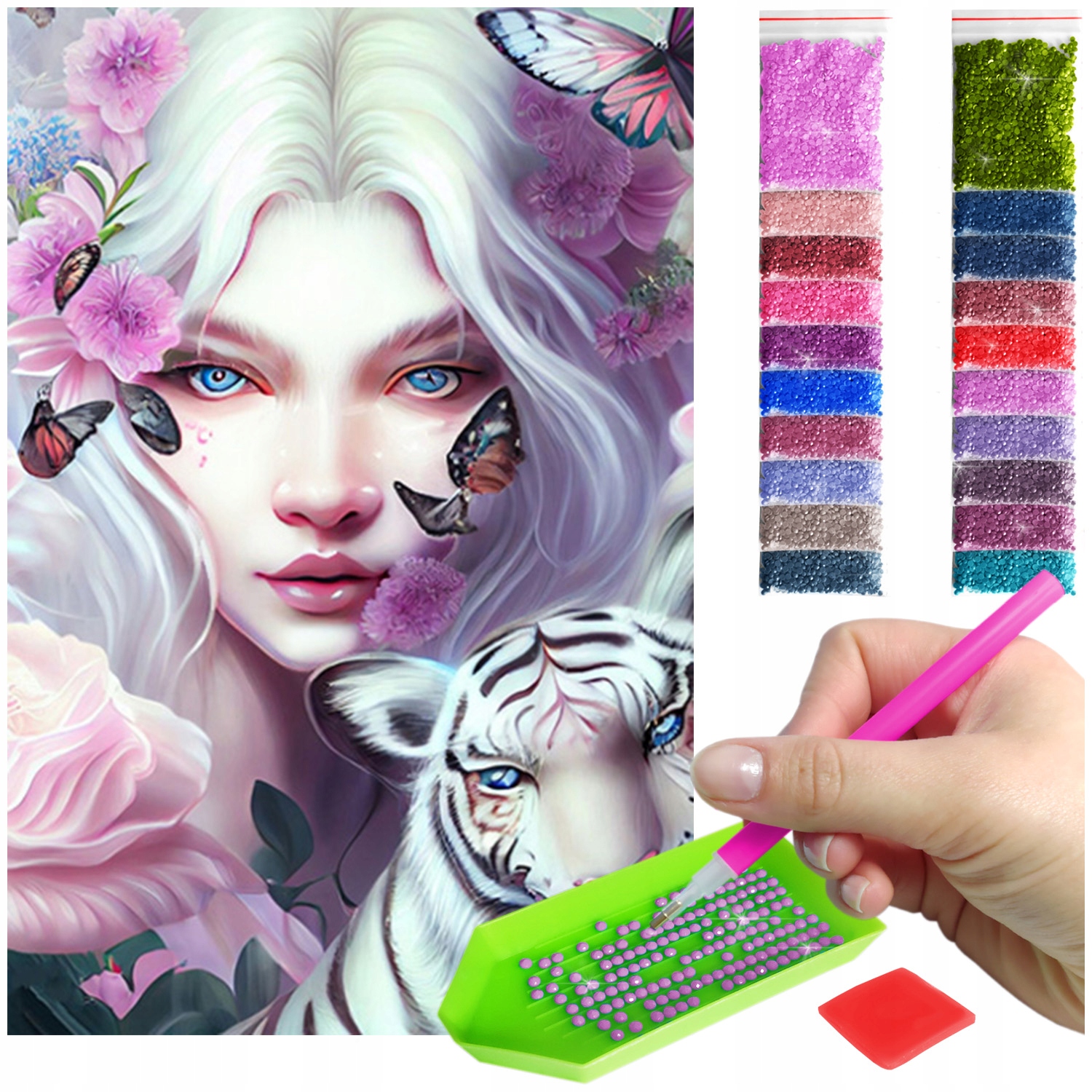 Haft Diamentový Velký 60x40cm Diamond Painting Mozaika Diamentové Příslušenství