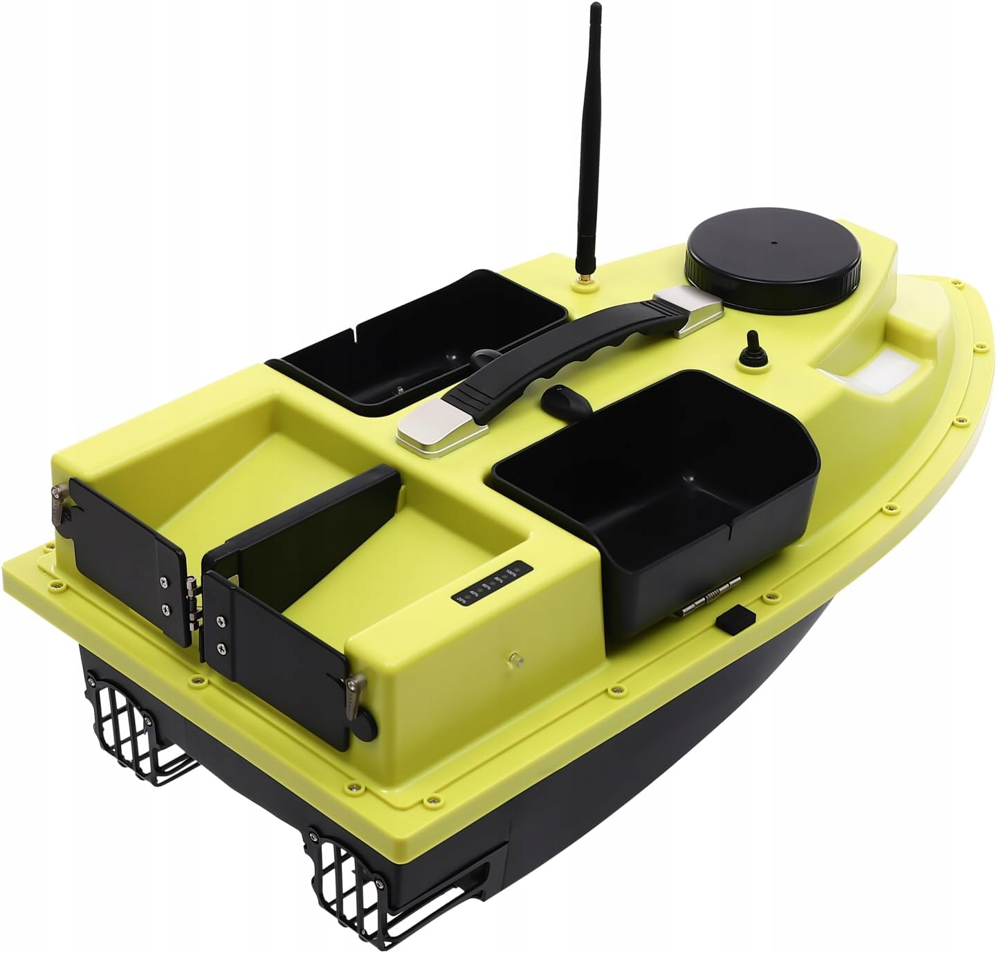 Bezprzewodowa łódź zanętowa z pilotem – zasięg do 500 m, pojemne komory