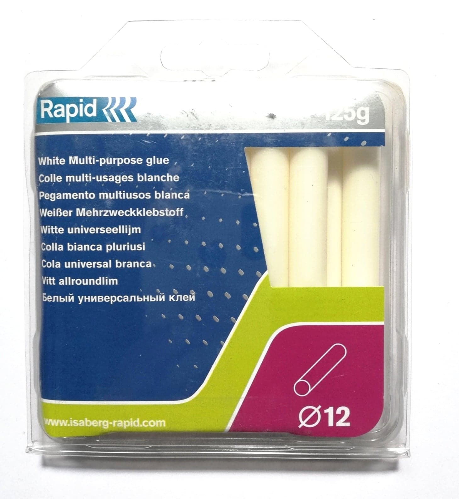 

Klej uniwersalny biały fi 12 mm Rapid 125 g 14 szt